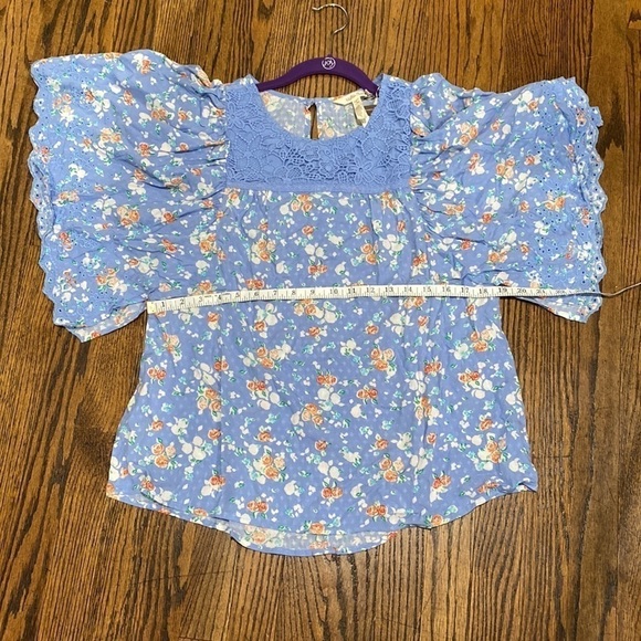 Matilda Jane Flutter Sleeve Floral Blouse NWT - Picture 10 of 14